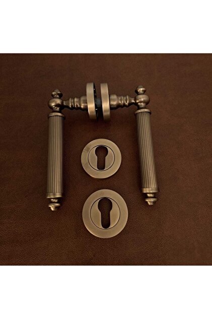 かいじゆう様　茶金　部品 KOLDOOR Osmanlı Handles ZK37 Antik Sarı Zamak Yuvarlak Rozetli