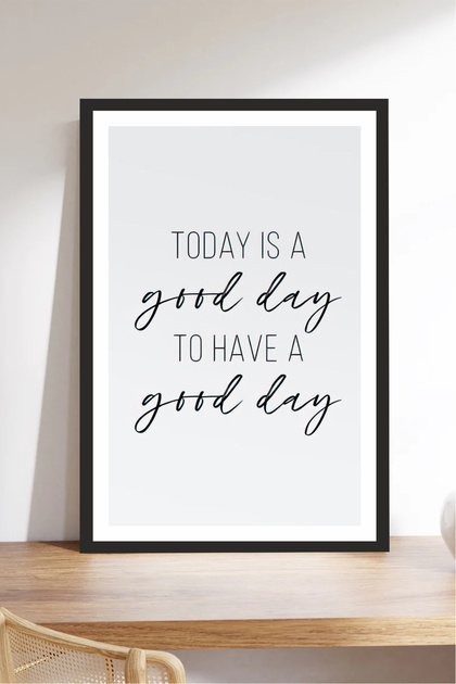 motto yazılı çerçeve görünümlü mdf tablo