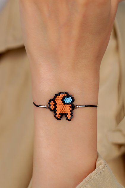 - Miyuki among Us Bracelet - Handmade - Amongus