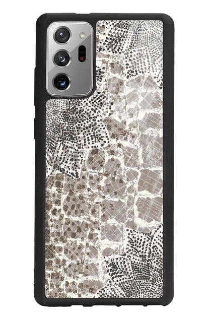 Samsung Note 20 Glossy Phone Case with Leaf Design with Stones