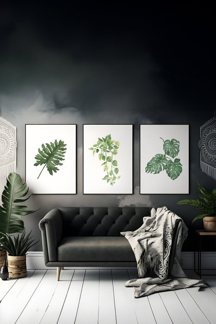 3 Piece Frame Look Mdf Table Set
