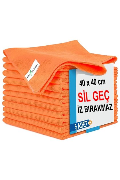 Sil Geç Iz Bırakmaz Mikrofiber Temizlik Bezi 40x40 5'li Karışık Renk