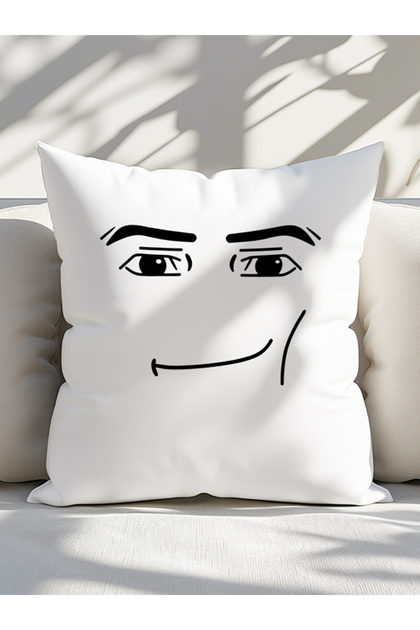 Roblox Man Face Yastık