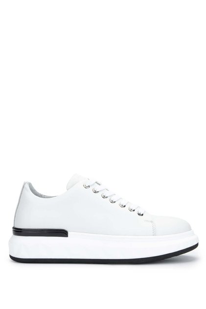 Men's Genuine Leather White Sneakers & Sports Shoes
