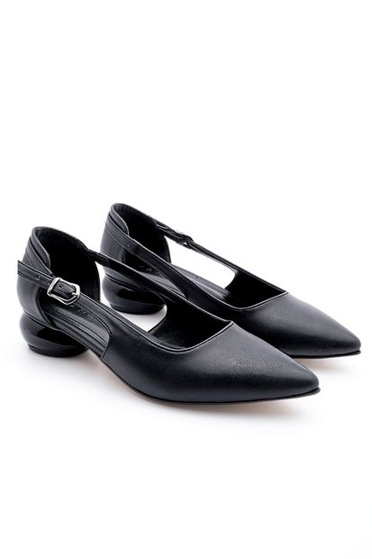 Marjin Kadın Günlük Klasik Topuklu Ayakkabı Evoli siyah - 1
