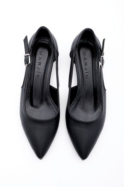 Marjin Kadın Günlük Klasik Topuklu Ayakkabı Evoli siyah - 6