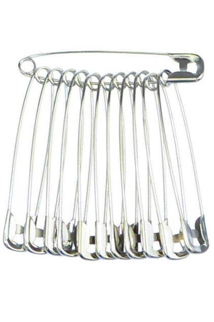 No 5 Safety Needle 6cm 12 Pieces Steel Fork Needle (1 Set)