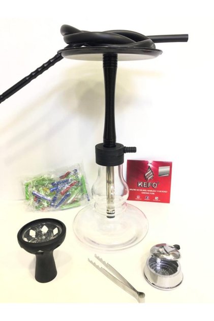 Puff Nargile Takımı Full Set (sipsi+ Kesilmiş Folyo+ Lotus Nargile Ateşliği + Silikon Cam Lüle)