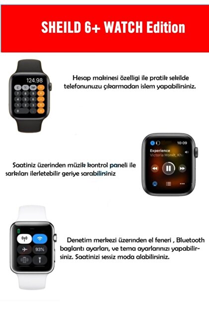 PATRİC Smartwatch Shield 6 Pro Edition Plus - Yeni Versiyon Android Ve Ios Uyumlu Çelik Kordon Akıllı Saat - 5