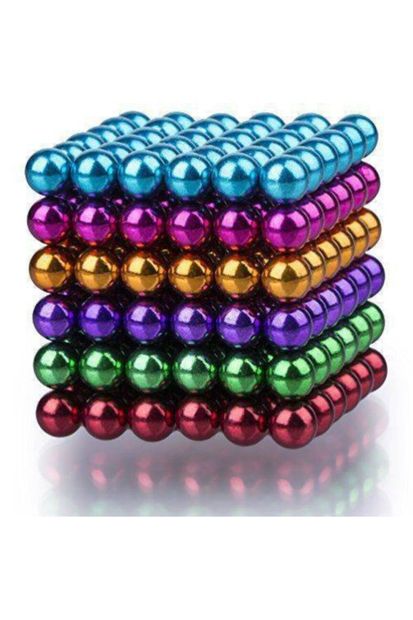 Medilix 6 Farklı Renkli Sihirli Manyetik Toplar Neodyum Mıknatıs 216 Pcs - 1