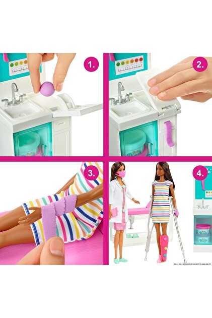 Barbie Kırtasiye Ve Oyuncak Dünyası Nin Klinik Oyun Seti Gtn61 - 4
