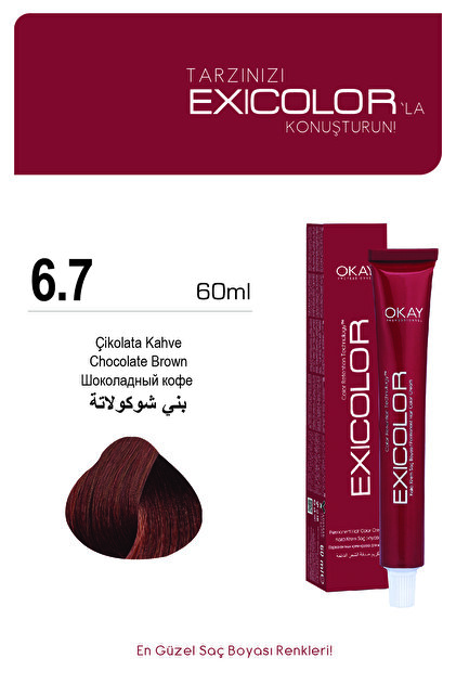 Exicolor 6.7 ÇİKOLATA KAHVE Kalıcı Krem Saç Boyası 60ml - Fiyatı