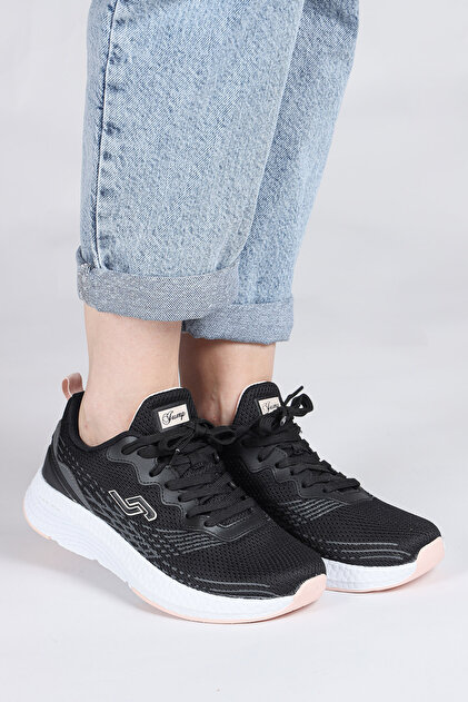Jump 29038 Siyah - Beyaz Kadın Sneaker Günlük Spor Ayakkabı