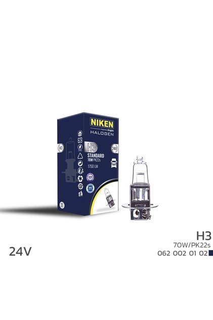 24V H3 70W Halojen Ampul PK22S