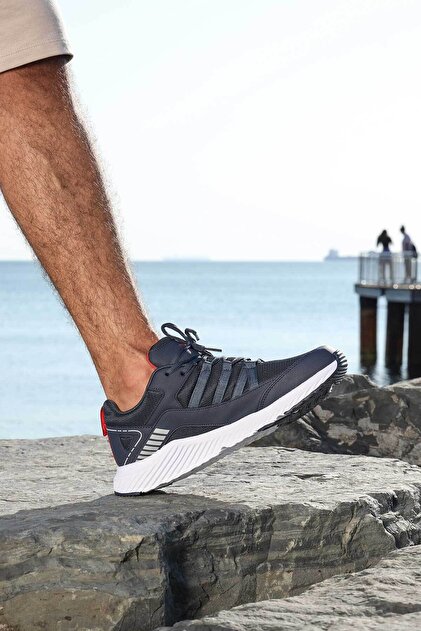 Jump 24865 Lacivert - Kırmızı Erkek Sneaker Günlük Spor Ayakkabı