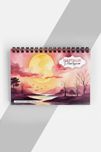 Sunset Weekly Planner - Undated Agenda (A5) Planning Notebook
