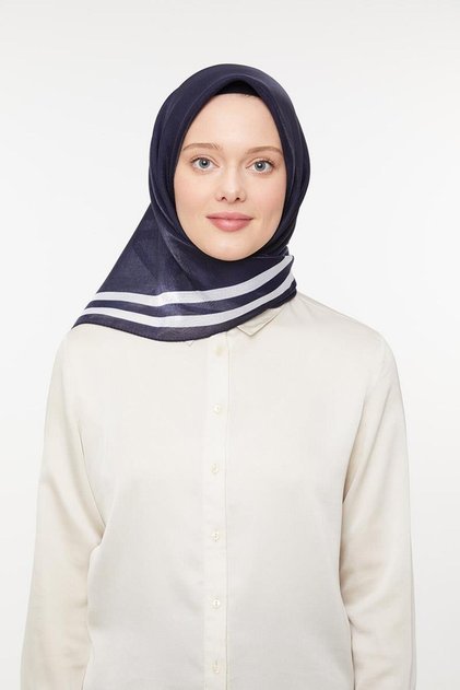 Navy Blue Amber Scarf
