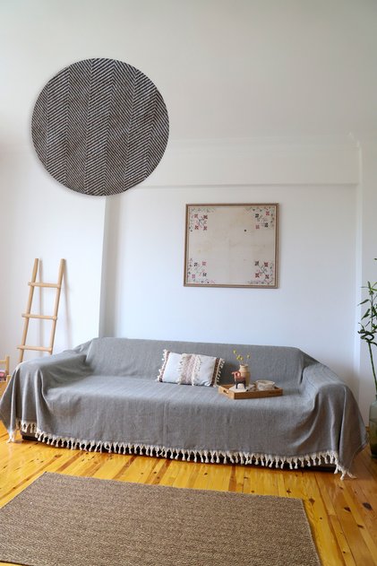 180x300 Cm, Cotton Non-Slip Sofa Sofa Bed Cover, TV Blanket Fish Back Pattern