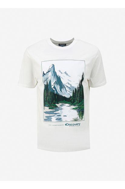 【DISCOVERY EXPEDITION】 Main Crew Outdoor T-Shirt‐WHITE Men's Collection | Tag | Discovery-Expedition
