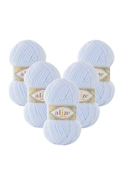 Softy Plus 5 τεμαχίων 183 Ανοιχτό μπλε πλεκτό νήμα