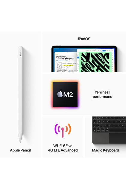Apple 11-inch iPad Pro Wi-Fi + Cellular 2TB - Space Grey - Fiyatı