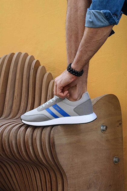 Jump 26396 Açık Gri - Mavi Erkek Sneaker Günlük Spor Ayakkabı