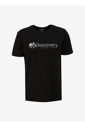 【DISCOVERY EXPEDITION】 Main Crew Outdoor T-Shirt‐GREY Discovery Expedition Antrasit Erkek Bisiklet Yaka Basic