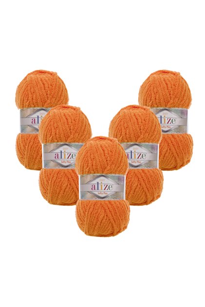 Softy Plus 5-Piece 06 Orange Hand Knitting Yarn