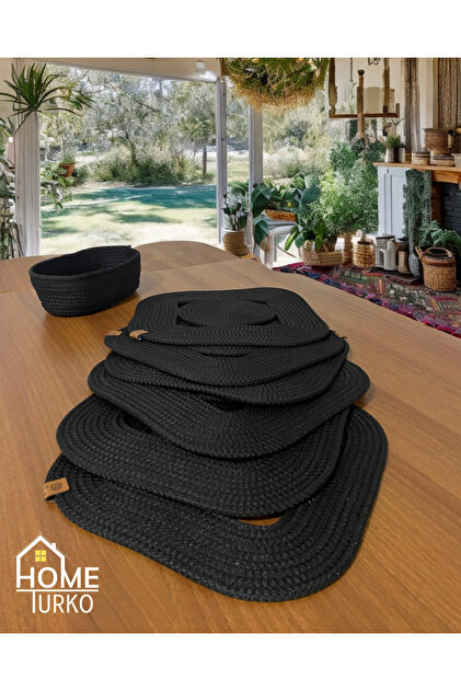Jute, Wicker, American Serving Set, Dowry Tablecloth, Plate Base, Plate Set Set with Basket