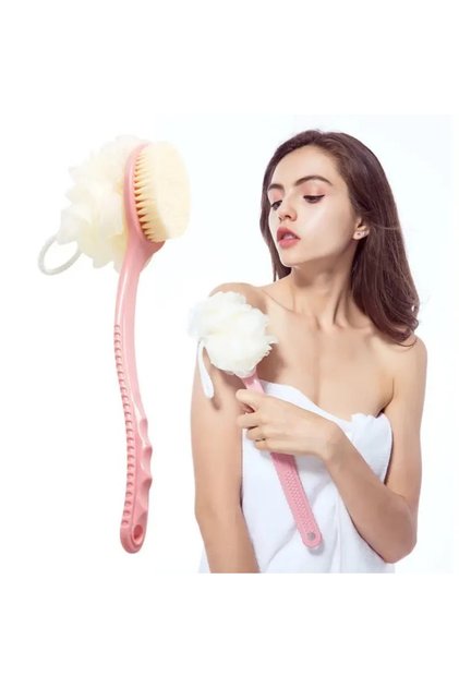 Bath Back Scrubber and Sponge 2-in-1