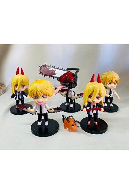 Hediye Seviyorum CHAİNSAW MAN DENJİ ANİME FİGÜR 6 LI 10 CM
