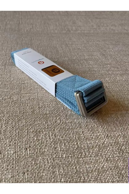 Yoga Belt: 100% Organic Natural Cotton Blue