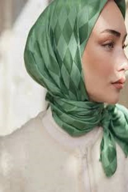 Checker Patterned Scarf Jacquard Non-Slip Cotton