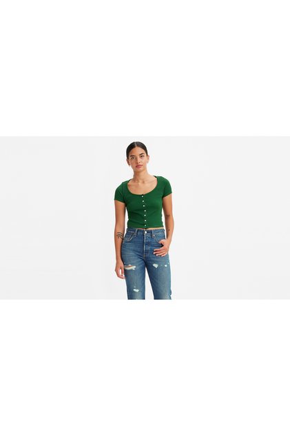 LE SS TEE Women's / Girls' Green T-Shirt