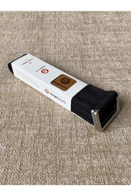 Yoga Belt: 100% Organic Natural Cotton Black