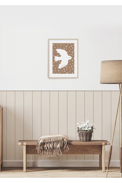 Çizgili Ahşap Panel Görünümlü Duvar Sticker
