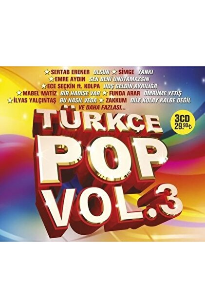 Dönence Film Türkçe Pop Hit ( Vol. 3 - 2017 ) 3 CD Box Set
