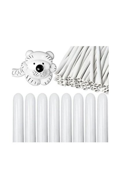 White Color Sausage Balloon 12 Pieces