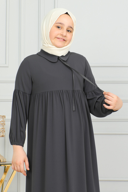 Baby Collar Gathered Children's Dress Medina Silk