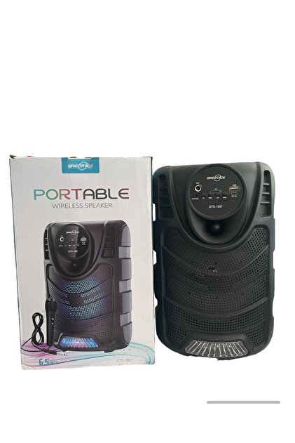 CROSS AKSESUAR PORTABLE WIRELESS SPEAKER MİKROFONLU HAPÖRLER 15 CM