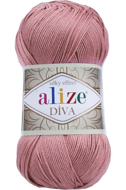 5 Pieces Diva Mercerized Yarn Summer Bikini Bustier Blouse Knitting Yarn 354 Rose