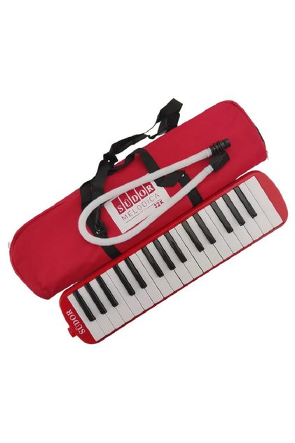 Melodica Red with 32 Keys Bag