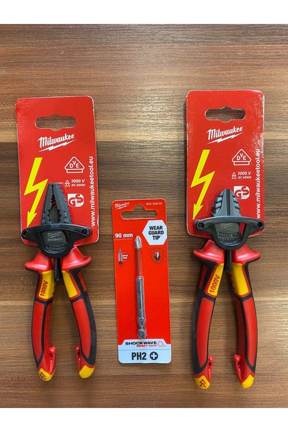Elektrikçi 160 MM Pense Ve 160 MM Yankeski 1000 WATT VDE Ph 2X90 Yıldız Bist Uç ( 3 Parça )