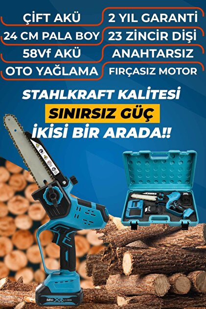 STAHLKRAFT Sth 6324 58vf Dijital Kömürsüz Oto. Yağlı 20cm Pala