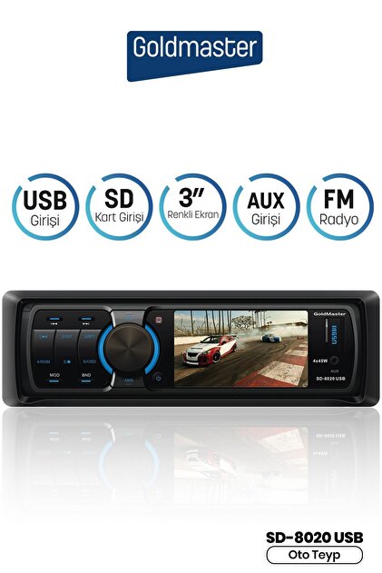 GoldMaster 8020 Usb/sd Bağlantılı Geri Görüş Kamera Destekli