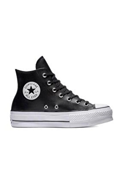 chabiii ⸜❤︎⸝ Converse Chuck Taylor All Star Leather Platform Kadın Siyah