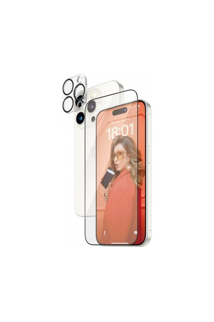 2 in 1 Pack iPhone 15 Pro Tam Uyumlu Ekran Koruyucu ve Kolay Hizalayıcı