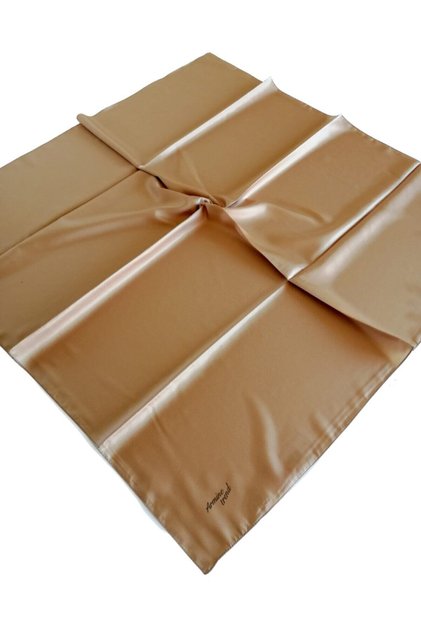 Düz Renk Trend Twill Eşarp-gold