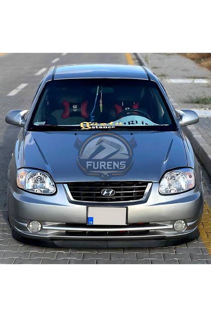 Hyundai Accent Admire 2000-2006 Uyumlu H lip Esnek Ön Lip 2 Parça Karlık Ön Ek Tampon Altı Dil