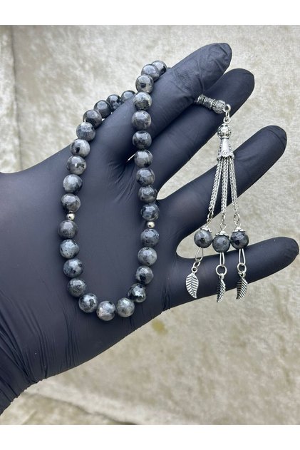 Natural Stone Spectrolite Stone Men's Prayer Beads